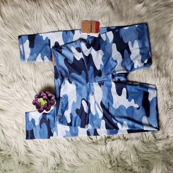 Nwt reebok blue camo skinny high rise leggings - Picture 2 of 5